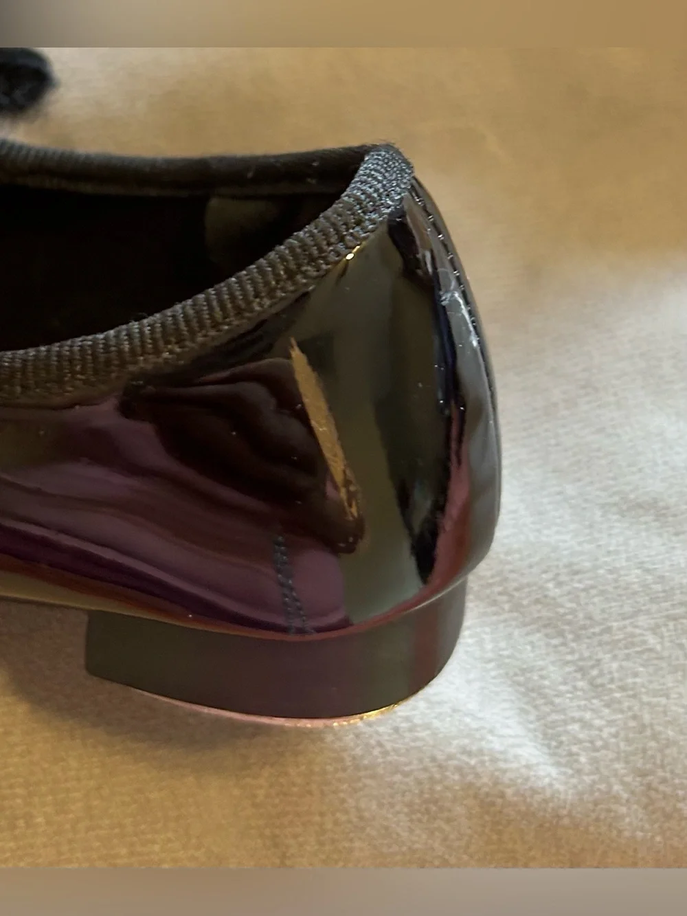 Toddler Girls' Black Patent Mary Jane Tap Shoes with Velcro Strap Size 7.5